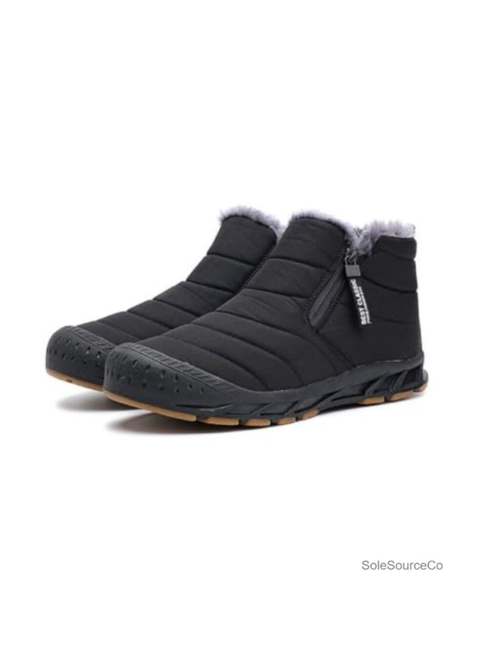 Women Water-Resistant Snow Boots Faux Fur Lined Side Zipper Winter Ankle